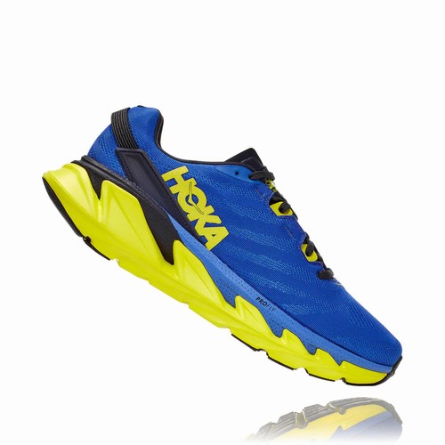 Hoka One One ELEVON 2 Vegan Shoes For Men India Blue/Green IN-9587